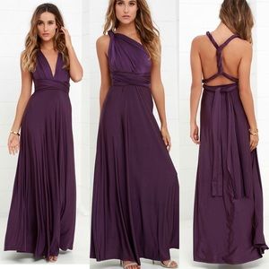 LULU’S Always Stunning purple maxi dress